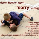 Rebelse regels: Kinderen hoeven geen ‘sorry’ te zeggen.